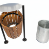 Basurero Acero Madera: imagen 8